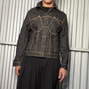 Vintage mens fitted jean jacket